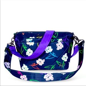 NWT: LUG FLARE 2 CROSSBODY/ SHOULDER BAG- BRIGHT FLORAL w/ 2 STRAPS!!